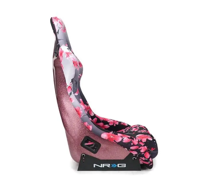 Nrg Frp Racing Bucket Seat – Japanese Cherry Blossom Design With Pink Pearlized Backrest (Large Size) 1