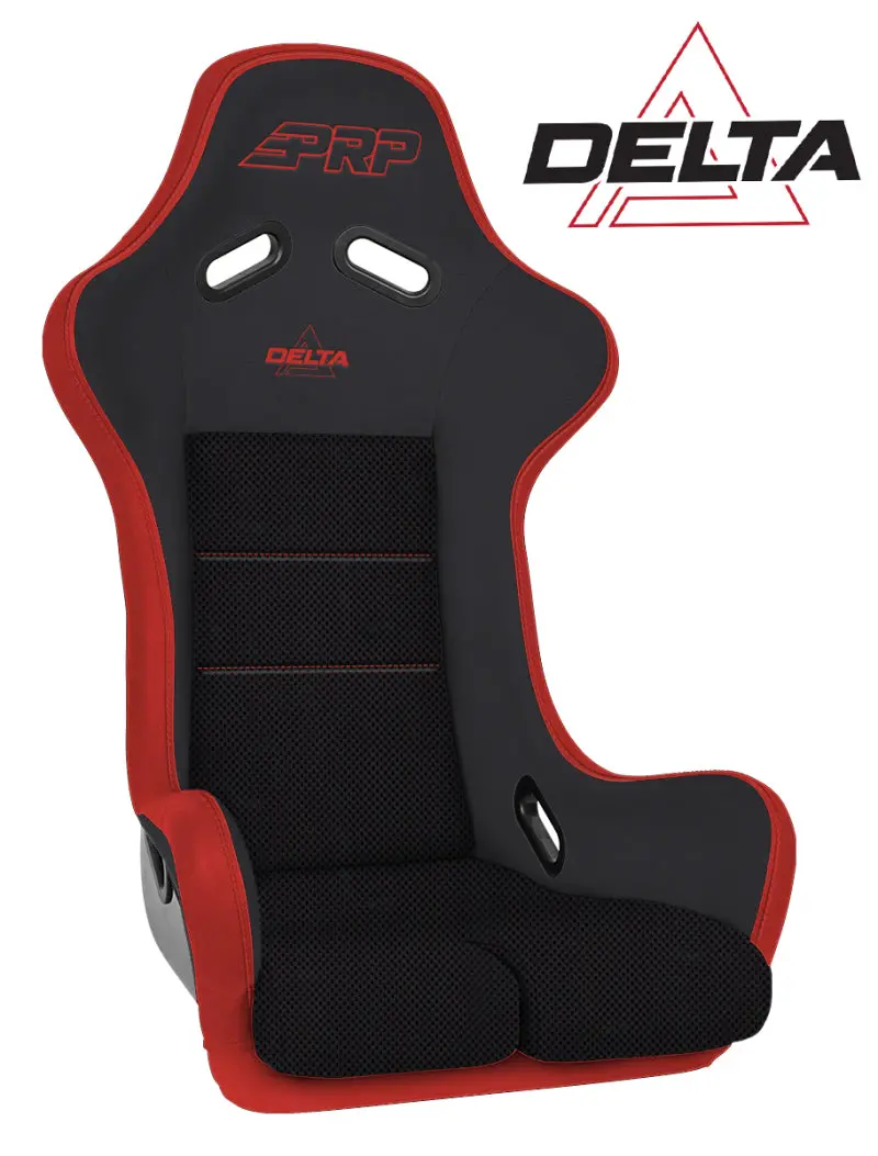 Prp Delta Composite Racing Seat – Black With Red Accent Trim And Stitching 1
