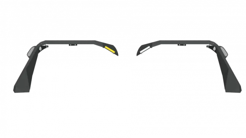 Road Armor Stealth Wide Front Fender Flares With Integrated Led Drls For 2018–2021 Jeep Wrangler Jl – Textured Black 1