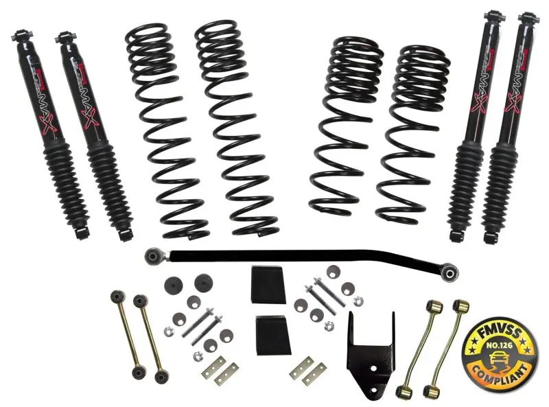 Skyjacker 3.5-Inch Lift Kit For 2018 Jeep Wrangler Jl Two-Door – Includes Black Max Shocks 1
