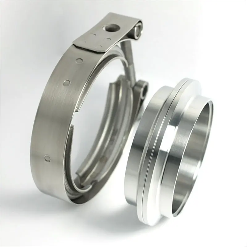 Stainless Bros 3.0In 304Ss V-Band Assembly - 2 Flanges/1 Clamp 1