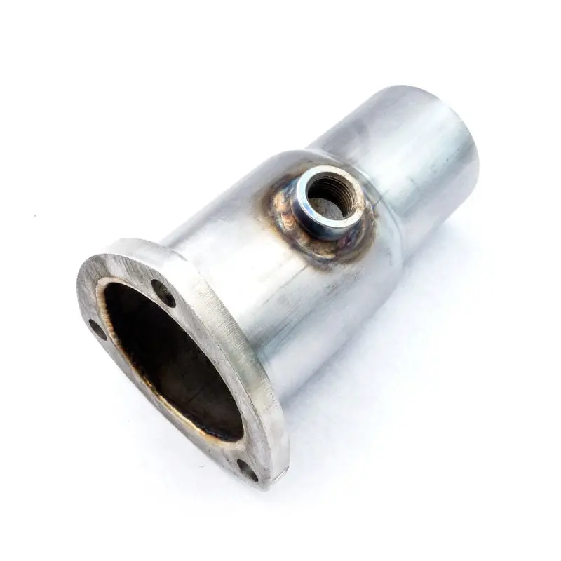 Stainless Works 3-Bolt Collector Adapter – 3" Od Inlet, 2.25" Od Outlet, Includes O2 Bung 1
