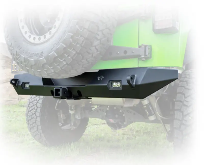 Turn Off-Road Heavy-Duty Rear Bumper For 2007–2018 Jeep Jk Wrangler – Integrated Hitch & Led Tail Lights 1