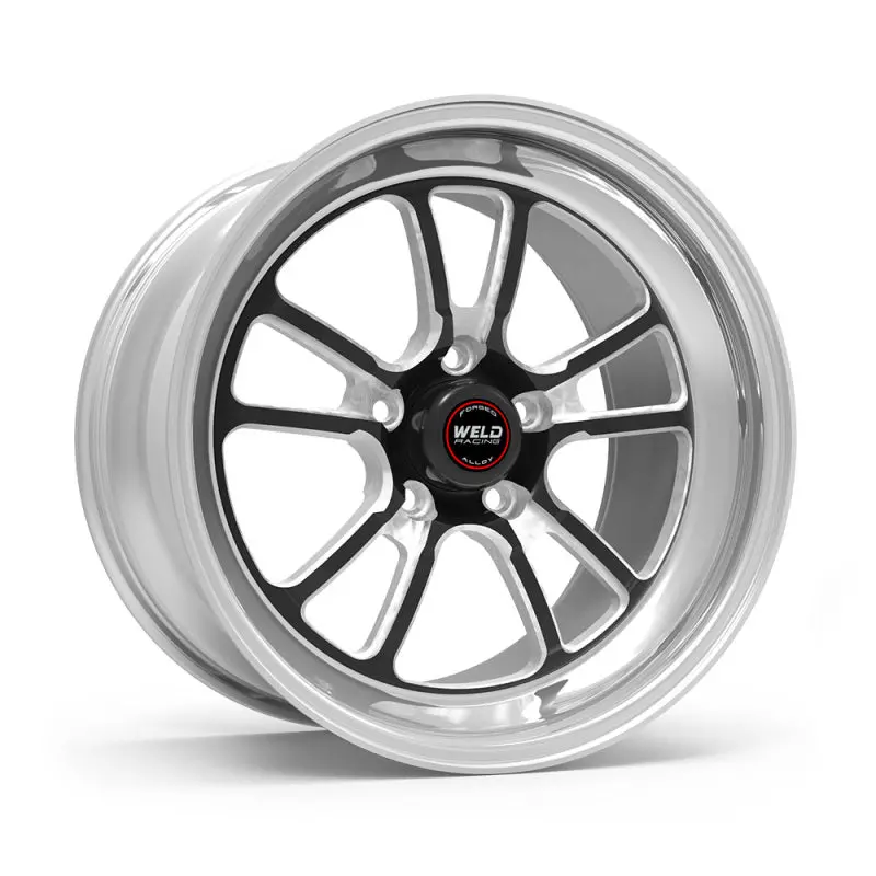 Weld S70 Rt-S 18X8In / 5X120 Bp / 6.2In. Bs - Black Center - Polished Shell Wheel 1