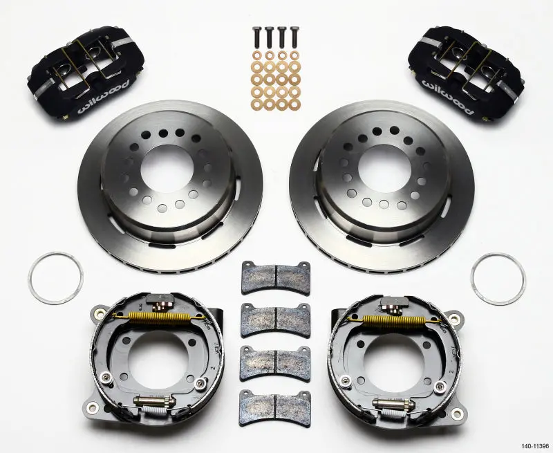 Wilwood Dynapro Low-Profile Parking Brake Kit – 11" Rotor, Designed For Ford 8.8" Axle W/2.5" Offset & 5-Lug Pattern 1