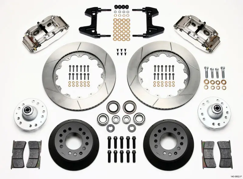 Wilwood Narrow Superlite 6R Front Hub Kit – 14" Polished Rotor, Designed For 1974–1980 Pinto/Mustang Ii Disc Spindles 1